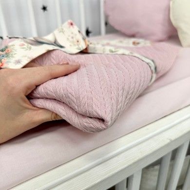 Конверт-плед всесезонный на выписку для девочек Oh My Kids "Зайчики Лисички"