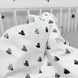 Детский плед на молнии в кроватку или коляску Oh My Kids "Black Hearts" серый