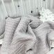 Детский плед на молнии в кроватку или коляску Oh My Kids "Black Hearts" серый