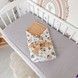 Натуральний плед-конверт для малюка 100&times;80 см Oh My Kids "Левенята" бежевий