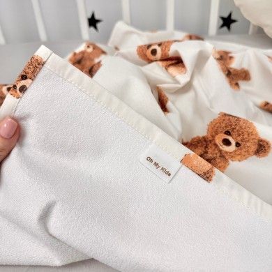 Пелюшка непромокаюча 50х70 см Oh My Kids &laquo;Ведмедики&raquo; бежевий