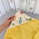 Махровий рушник 70х70 см для купання дитини з куточком Oh My Kids "Динозаврики" жовтий