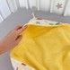 Махровий рушник 70х70 см для купання дитини з куточком Oh My Kids "Динозаврики" жовтий