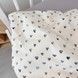 Всесезонное одеяло со съемным утеплителем 100х80 см Oh My Kids "Gray Starfall" пике серый