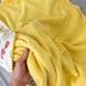 Махровий рушник 70х70 см для купання дитини з куточком Oh My Kids "Динозаврики" жовтий