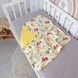 Махровий рушник 70х70 см для купання дитини з куточком Oh My Kids "Динозаврики" жовтий