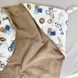 Махровое полотенце с уголком 70х70 см Oh My Kids "Ретро машинки" бежевое
