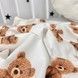 Пелюшка непромокаюча 50х70 см Oh My Kids &laquo;Ведмедики&raquo; бежевий