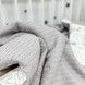 Всесезоний плед на молнії у ліжечко або коляску Oh My Kids "Bears" сірий