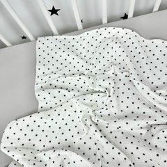 Мусліновий 4х-шаровий плед для новонароджених 90х70 см Oh My Kids "Зірки"