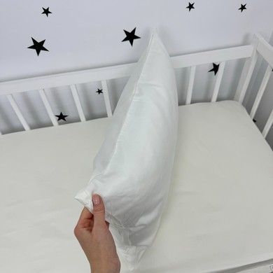 Cатиновий комплект постільної білизни для матраца 120х60 см Oh My Kids "Milk"