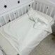 Cатиновий комплект постільної білизни для матраца 120х60 см Oh My Kids "Milk"