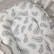 Кокон зі щільним кокосовим матрасом та ручками "Gray feathers"