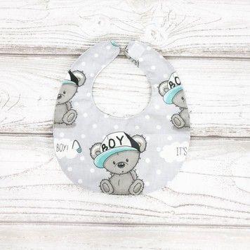 Непромокаемый слюнявчик Oh My Kids Bear Boy