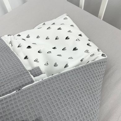 Натуральний дитячий плед у ліжечко та коляску "Сердечки" Oh My Kids піке