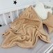 Махровий рушник з куточком для новонароджених 70х70 см Oh My Kids Бежевий