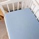 Мʼяка дитяча муслінова постіль у ліжко 120х60 см з рюшами Oh My Kids "Sky Blue" блакитний