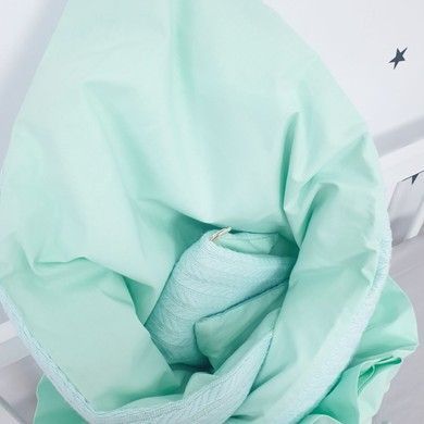 Конверт для новорожденного Oh My Kids &ldquo;Mint&rdquo; с большим бантом