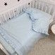 Підковдра з рюшами 120х90 см Oh My Kids &laquo;Light Blue&raquo; ранфорс блакитний