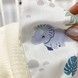 Пледик всесезонний у ліжечко та коляску 100х80 см Oh My Kids "Дино" молочний