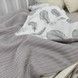 Всесезонний дитячий плед 100х80 см Oh My Kids "Пірʼя" сірий