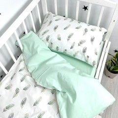 Постільна білизна для новонародженого Oh My Kids &laquo;Пірʼя&raquo;