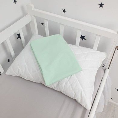 Подушка 1-3 роки 40х60 см + наволочка Oh My Kids, м'ятний однотон