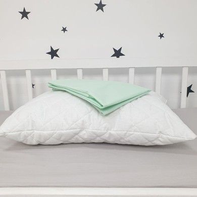 Подушка 1-3 роки 40х60 см + наволочка Oh My Kids, м'ятний однотон