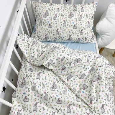 Постільна білизна в дитяче ліжко 160х80 см Oh My Kids "Зайчики" (підковдра 140х110 см)