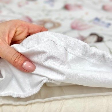 Водонепроникне простирадло для дівчинки в ліжечко 120х60 см Oh My Kids "Феєчки"