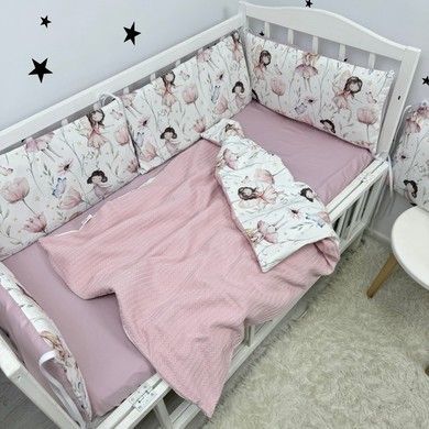 Всесезонный конверт на выписку для девочек Oh My Kids "Феи" розовый