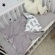 Конверт-плед на виписку для новонародженого Oh My Kids "Пірʼя" сірий