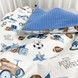 Конверт-плед всесезонный Oh My Kids "Ретро машинки" голубой