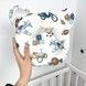 Позиционер для новорожденного мальчика Oh My Kids &laquo;Ретро машинки&raquo; голубой