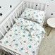 Тепла дитяча постільна білизна 120х60 см Oh My Kids "Spase" блакитний