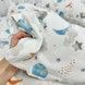 Тепла дитяча постільна білизна 120х60 см Oh My Kids "Spase" блакитний