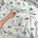 Тепла дитяча постільна білизна 120х60 см Oh My Kids "Spase" блакитний