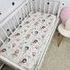 Водонепроникне простирадло для дівчинки в ліжечко 120х60 см Oh My Kids "Феєчки"