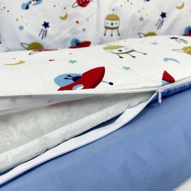 Бортики в детскую кроватку 6 шт Oh My Kids "Space" сатин