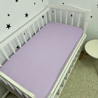 Постільна білизна сатинова для матраца 120х60 см Oh My Kids "Purple"