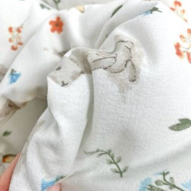 Фланелевая детская простыня на резинке 120х60 см Oh My Kids &laquo;Зайчики&raquo;