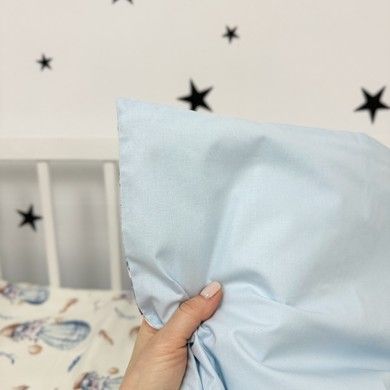 Підковдра дитяча натуральна 120х90 см Oh My Kids "Зайчики на повітряній кулі"