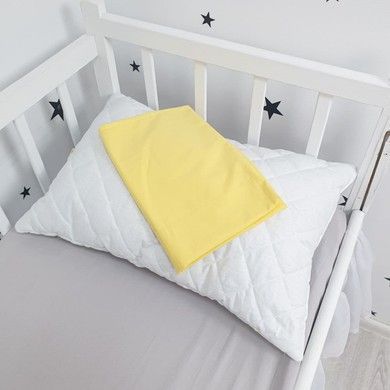 Подушка 1-3 роки 40х60 см + наволочка Oh My Kids, жовтий однотон
