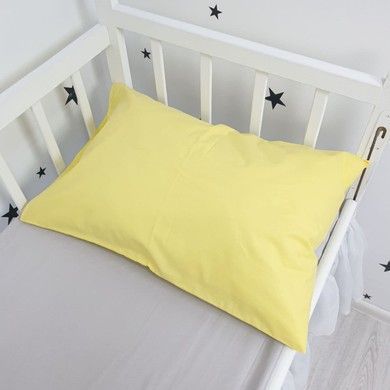 Подушка 1-3 роки 40х60 см + наволочка Oh My Kids, жовтий однотон