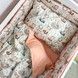 Комплект в кроватку постельное белье+бортики Oh My Kids "Зайчики Лисички" персиковый