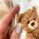 Натуральный плед в кроватку или в коляску 100х80 см Oh My Kids "Мишки" бежевый