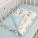 Підковдра дитяча натуральна 120х90 см Oh My Kids "Зайчики на повітряній кулі"