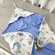 Полотенце уголок для новорожденных Oh My Kids "Balloons" голубой, размер 70х70 см