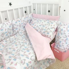Дитяча постільна білизна у ліжечко Oh My Kids "Косулі в квітах"