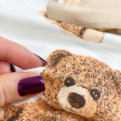 Постільна білизна у ліжечко 120х60 см для хлопчика Oh My Kids &laquo;Ведмедики&raquo; бежевий